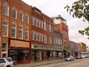 Main Street buildings in Buckhannon, WV, Upshur County, Monongahela Valley Region