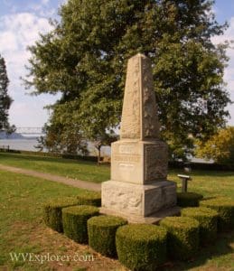 Cornstalk monument at Tu-Endie-Wei, Point Pleasant Battleground Mid-Ohio Valley Region
