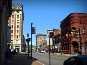 Main Street in Clarksburg, WV, Harrison County, Monongahela Valley Region