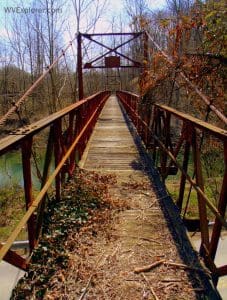 Footbridge at Forks of Coal River, WV, Boone County, Hatfield & McCoy Region