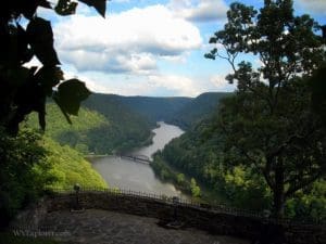 Overlook of New River at Hawks Nest State Park, Ansted, WV, Fayette County, New River Gorge Region