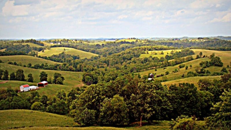 Ridge country in Marshall County Farms in Marshall County near Limestone, WV, Northern Panhandle Region