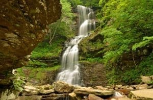 Cathedral Falls near Gauley Bridge, WV, Fayette County, New River Gorge Region