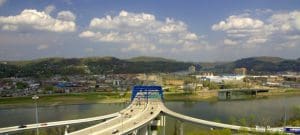 I-64 Bridge at Charleston, WV, Kanawha County, Metro Valley Region