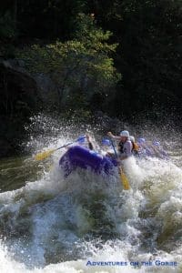 Standing wave on Gauley River, Adventures on the Gorge