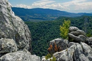 View from Nelson Rocks, Nelson Rocks Climbing Area. Pendleton County, Potomac Branches Region