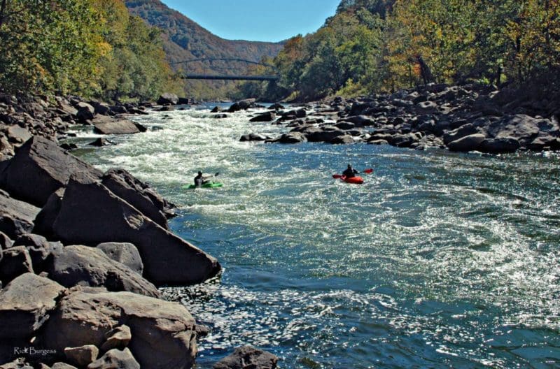New River Kayakers by Burgess Kayakers in the New RIver Gorge. Rivers, New River Gorge Region