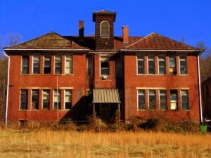 Schoolhouse at Albright, WV, Preston County, Monongahela Valley Region