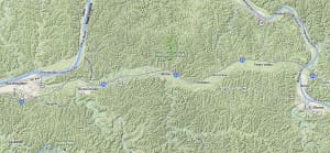 Google map showing Teays Valley, Metro Valley Region, West Virginia