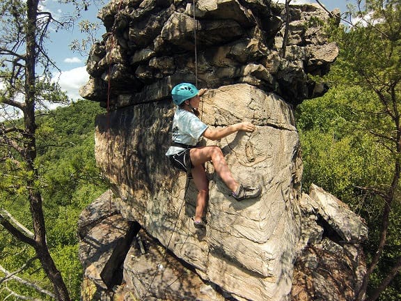 Young guest of Adventures on the Gorge