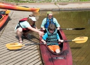 Kayakers At North Bend State Park in West Virginia
