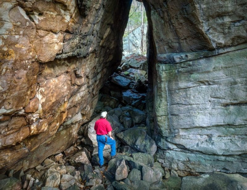 Hiker at Needles Eye