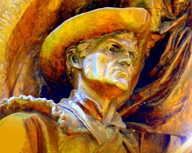 Mountaineer Statue Detail in West Virginia