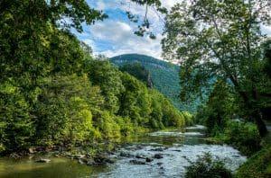 The South Branch flows through the Smoke Hole region in Pendleton County.