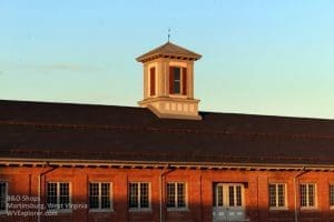 A cupola rises above the B&O Shops at Martinsburg, West Virginia.