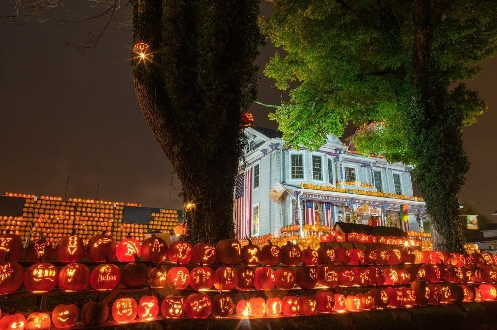 More than 3,000 pumpkins line the street at the Griffith House in Kenova.