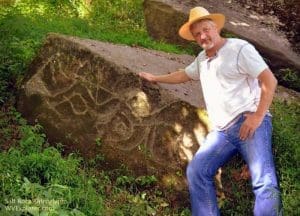 Carved by prehistoric hands, the Salt Rock Petroglyphs decorate rocks along the Guyandotte River.