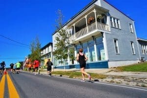 Runners hoof-it through the historic district at Davis, West Virginia (WV). Photo courtesy Tucker County CVB.