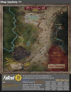 A second widely shared Fallout 76 map began to circulate in October 2018.