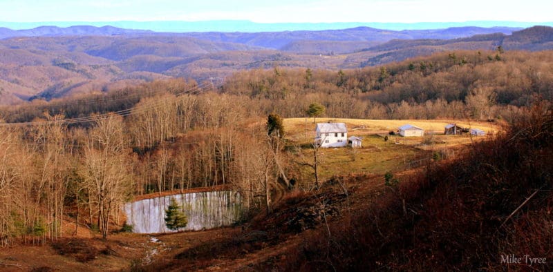 Summers County WV An early winter landscape extends southward from Flat Top Mountain across Summers County. Photo courtesy Mike Tyree.
