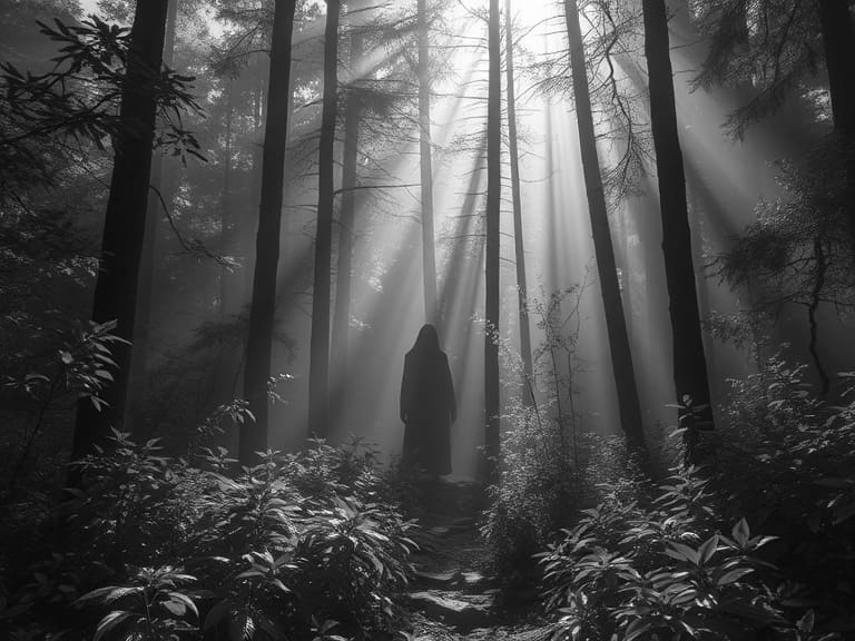 Shadowy Figure In West Virginia Forest