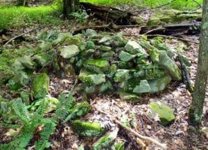 These rocks appear to have been stacked, according to archaeologist Charity Moore.