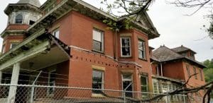 A bay window on the Tyler County Poor Farm looks west over the valley of Middle Island Creek?