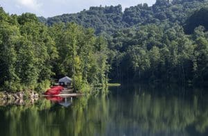 A quiet cove awaits campers at the Summit Bechtel Reserve.