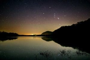 The constellation Orion rises above the Ohio Valley in West Virginia.