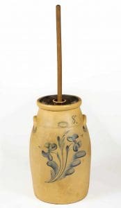 Stoneware butter churn