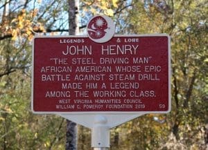 A marker honoring the legend of John Henry has been erected at the historical park.