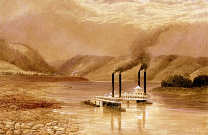 On The Ohio River At Wheeling in West Virginia