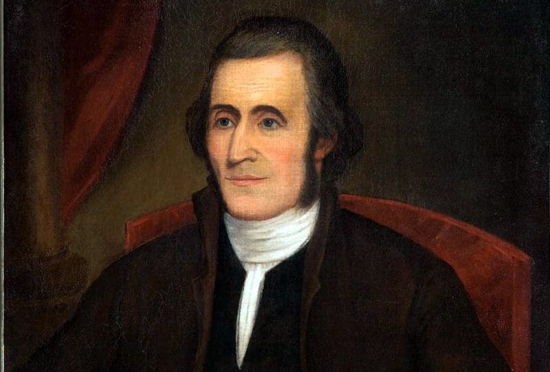 A portrait of Charles Washington, Founder of Charles Town, hangs in his home, Happy Retreat.