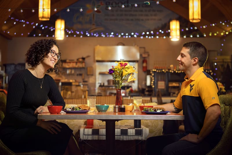 A couple dines at Cafe Appalachia, a favorite new eatery in South Charleston.