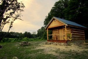 Mountaintop cabin at Camp Creek State Forest