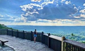 The Bluestone Country extends northward from the overlook on East River Mountain.