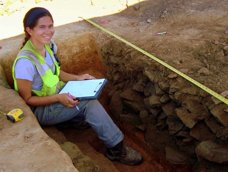 Charity Moore At Archeological Dig in West Virginia
