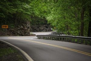 A popular section of The Talon winds along flanks of the New River Gorge near Hawks Nest.