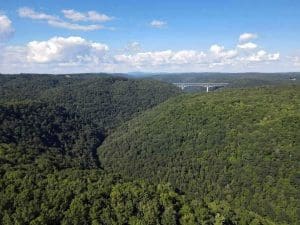 The McDonald Bridge is the highest on the U.S. Interstate Highway System.