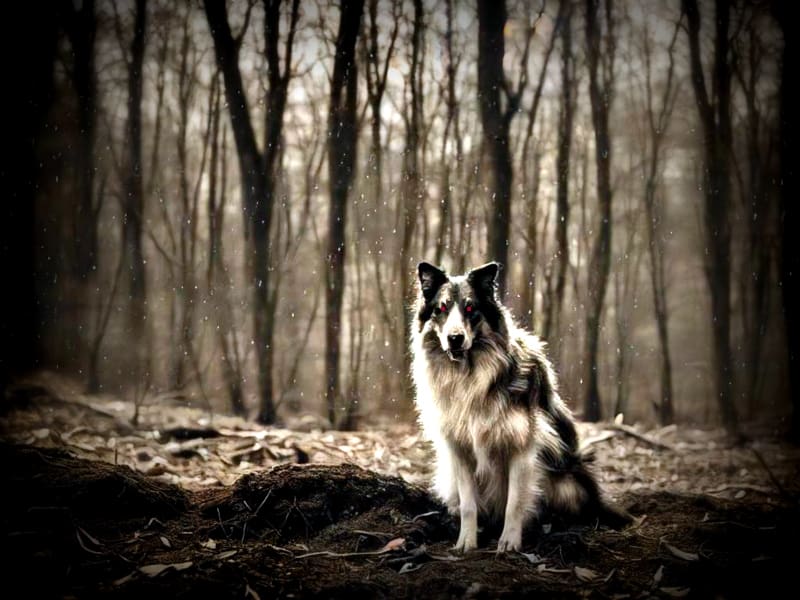 Dog At The Ghost Ford in West Virginia