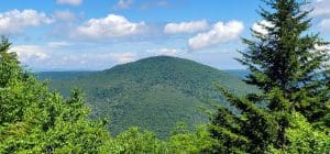 Big Spruce Knob (elev. 4,671) dominates the view from the Big Spruce Knob Overlook.