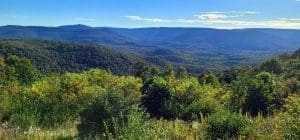 The summits of the Yew Mountains rise to more than 4,500 feet along the Highland Scenic Highway.