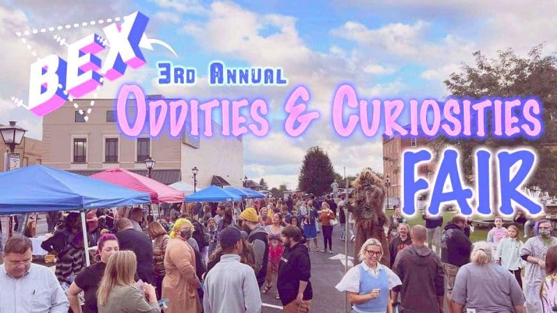 Crowds wander Word Park during the Oddities and Curiosities Fair