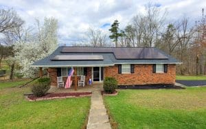 A solar installation at Kenova, West Virginia, takes advantage of sunny conditions in the Ohio Valley.