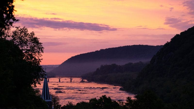 Shenandoah Folk Song: The Shenandoah at Harpers Ferry, West Virginia