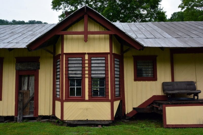 Lone remnant of railroading at Dunlow, the depot has been added to the National Register.