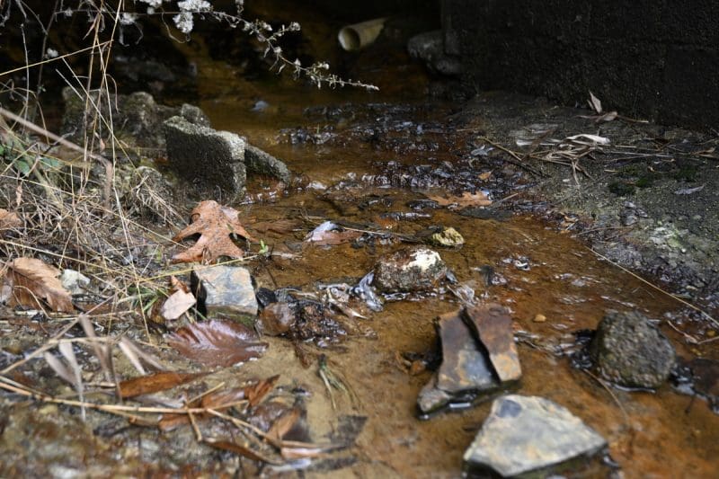 Acid Mine Drainage Near Morgantown West Virginia