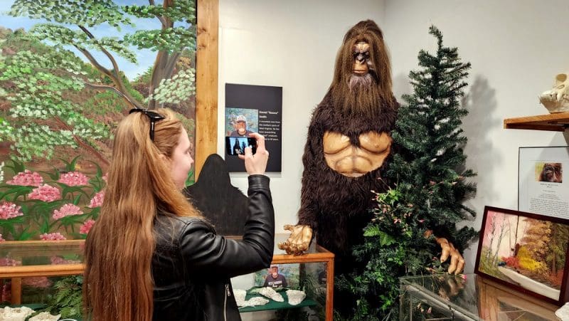 Visitor At West Virginia Bigfoot Museum in West Virginia
