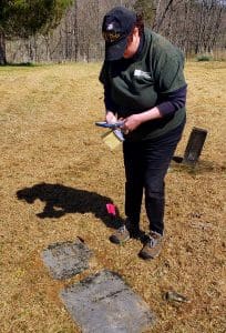 Buried Gravestone At Mount Calvary in West Virginia