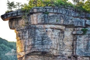 Climbers On New River Cliffs in West Virginia